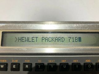 Vintage HP Hewlett Packard 71B Scientific Calculator Pocket Computer 2