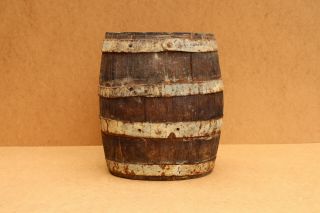 Old Antique Primitive Wooden Wood Barrel Vessel Keg Canteen Wine Early 20th.