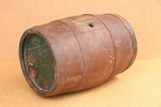 Old Antique Primitive Wooden Wood Barrel Keg Vessel Canteen Cask Early 20th.