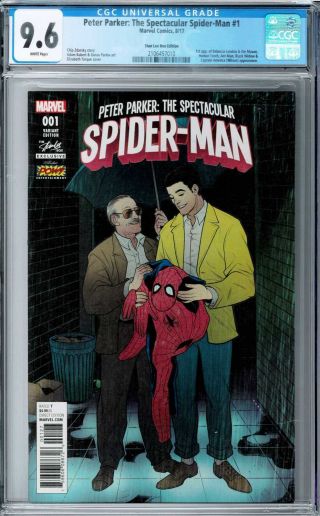 Peter Parker: Spectacular Spider - Man 1 Cgc 9.  6 (aug 2017,  Marvel) Stan Lee Box