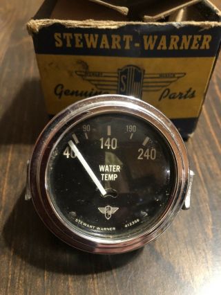 Vintage Stewart Warner Wings Water Temp Gauge D358c