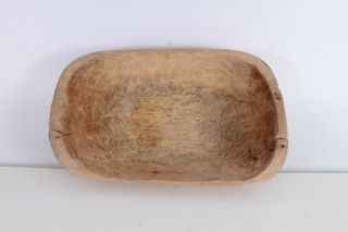 Antique Primitive Hand Carved Wooden Dough Bowl Trough Noshtva.