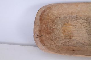 Antique Primitive Hand Carved Wooden Dough Bowl Trough Noshtva. 2
