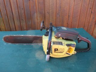 Vintage Pioneer P41s Chainsaw Chain Saw With 15 " Bar