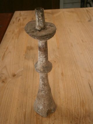 Antique Vintage Wooden Candlestick Candleholder 18th Century