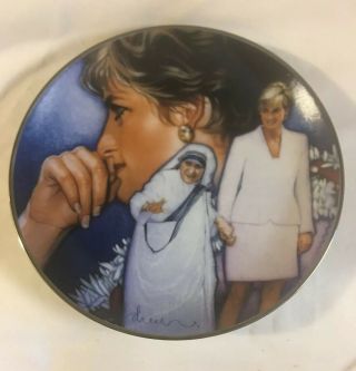 The Franklin Heirloom Diana Princess Of Wales “ Angels Among Us” Plate