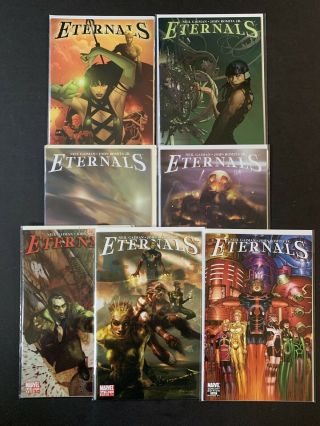 2006 Marvel Comic Eternals 1 - 7 Complete Neil Gaiman & John Romita Jr.  - Nm