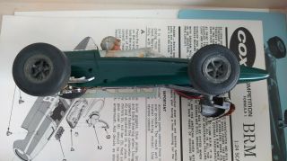 1/24 Slot car Vintage cox BRM F1 and papers 3