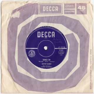 Kathy Kirby - Dance On / Playboy Very Rare 1963 Aussie 7 " Beat Single Release