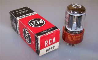 1 Vintage Nos Rca Red Base 5692 Tube - - 6sn7gt