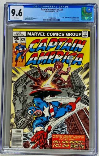 Captain America 223 Cgc 9.  6 Wp Nm,  Marvel 1978 Awesome John Byrne Animus Cover
