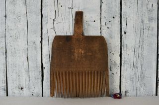 Antique Wool Comb / Vintage Wooden Comb / Wool Carder