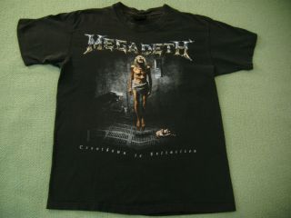 Vintage 1992 Megadeth Countdown To Extinction Concert T - Shirt Large