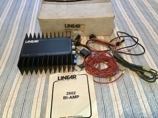 Vintage 1989 LINEAR Power Model 2602 Bi - Amp Car Audio With Box,  Etc 2