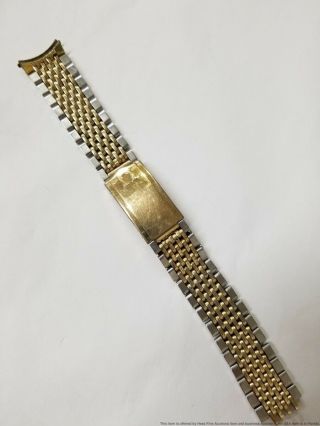 Vintage Two Tone Omega No 12 Mens Watch Bracelet 18mm