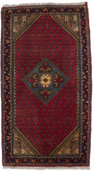 Tribal Design Hand - Knotted Vintage 2x4 Small Entryway Oriental Area Rug Carpet