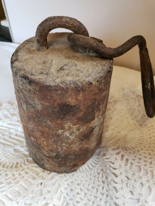 Rare Antique Hand Forged Iron Horse Or Buggy Tether Weight
