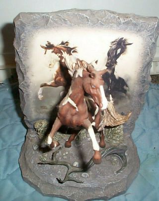 2002 Bradford Exchange Horse Figure 1st Issue In Winds Of The Wild Ltd Ed