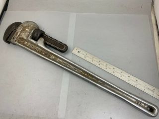 Vintage Blue - Point By Snap - On 24 " Aluminum Pipe Wrench Usa Pwa24,