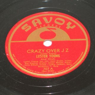 Lester Young ‎– Crazy Over Jz / June Bug (savoy Records ‎– 707) Lp Album Jazz