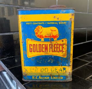 Golden Fleece Cinemascope 1 Quart Vintage Oil Tin