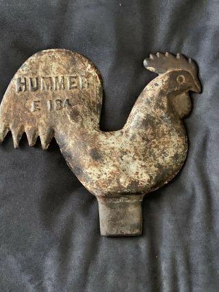 Antique Cast Iron Elgin Rooster Windmill Weight In Paint Aafa
