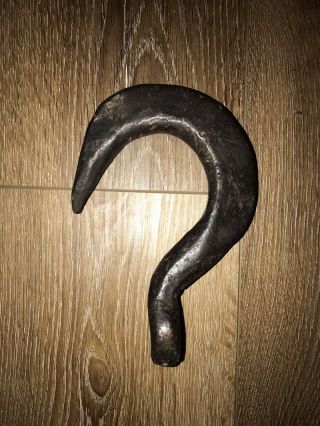 Handmade Industrial Antique Primitive Hand Forged Iron Metal Hook