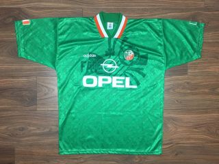 True Vintage 1994 World Cup Republic Of Ireland Home Jersey Shirt 42 - 44 Adidas L