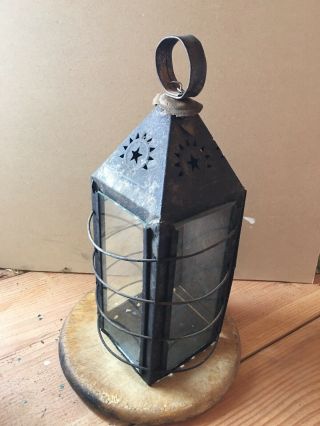 18th To Early 19th Century Punched Tin Lantern Farm Find