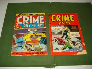 (2) Comics - Crime Files 6 & Crime Does Not Pay 115,  1952