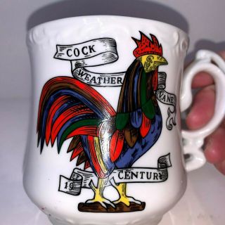 Royal Crown 2804 Cock Weather Vane Rooster Mustache Shaving Cup Mug 2