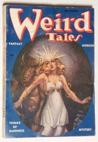 Weird Tales Pulp November 1953 Fine,  Digest Size Robert E.  Howard