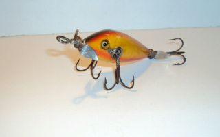 Vintage Heddon Dowagiac100 fat body Fishing lure in rainbow 3