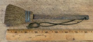 Rare Antique 19th C SHAKER Pantry DARK CORN STRAW Sample WHISK BROOM Brush 8.  25 