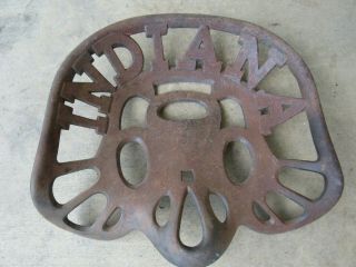 Vintage Indiana Cast Iron Farm Implement/tractor Seat Rare