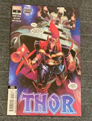 Thor 2 2nd Print Klein Variant Cover Marvel Comic Black Winter