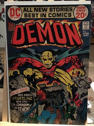 Dc The Demon 1 Origin Jack Kirby 1972 Comic Key Movie D.  C.  Comics Bronze Age