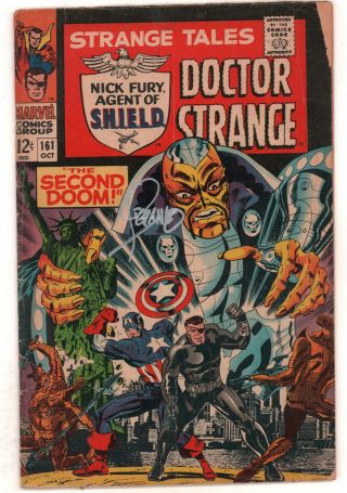 Strange Tales 161 Nick Fury & Cap (grade 4.  5) 1967 Signed By Jim Steranko W