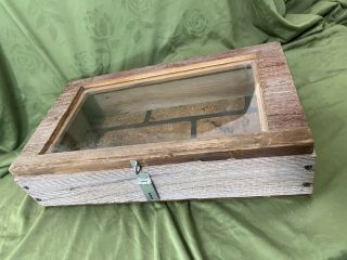 Vintage Hand Crafted Barn Wood Table Top Display Case