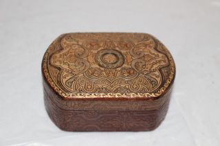 Vintage Ornate Hinged Trinket Box - Italy
