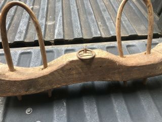 Antique Wooden Ox Yoke Vintage Farm Tool / Barn Cowboy Western Decor 2