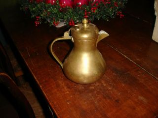 An Early American Colonial Period,  Hand Dovetailed,  Brass Table Creamer,  Gorgeou