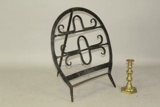 A Very Rare Early 18th C England Wrought Iron Standing Scottish Broiler