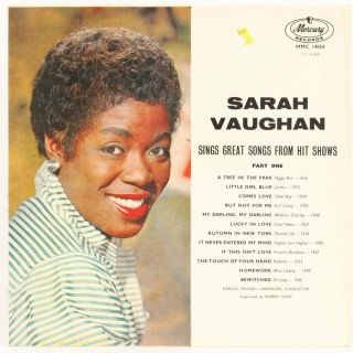 Sings Great Songs From Hit Shows Part 1 Sarah Vaughan Vinyl Record