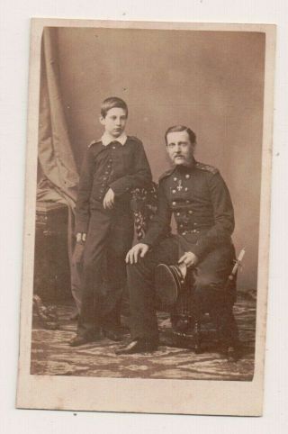 Vintage Cdv Grand Duke Konstantin Nikolayevich Of Russia & Son Nicholas