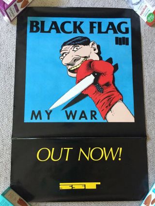 Black Flag My War Promo Poster Vintage Punk 1984 Sst Records