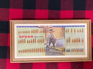 Vintage Speer Bullet Board American Patriot " Keep And Bear Arms "