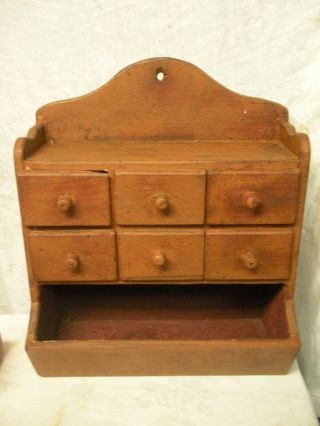 Vintage 6 Drawer Spice Cabinet / Box / Cupboard / Apothecary / Chest Farm House