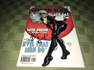 Black Cat Spider - Man Marvel Comic Book Signed By Kevin Smith W/coa