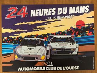 Vintage 24 Hours Of Le Mans Race Poster 1980,